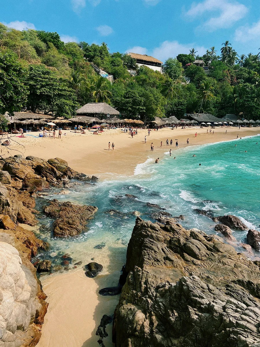 Playa Carrizalillo en Puerto Escondido, Oaxaca